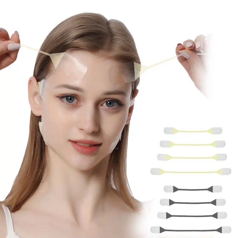 [4pcs/Set]Invisible Instant Face Lift Tape Penirus Wajah Anti Keriput Lifting/ Waterproof Face Lift Tape V Shape Selotip Lakban Pembentuk Muka Wajah Untuk Wajah Mata Dan Leher