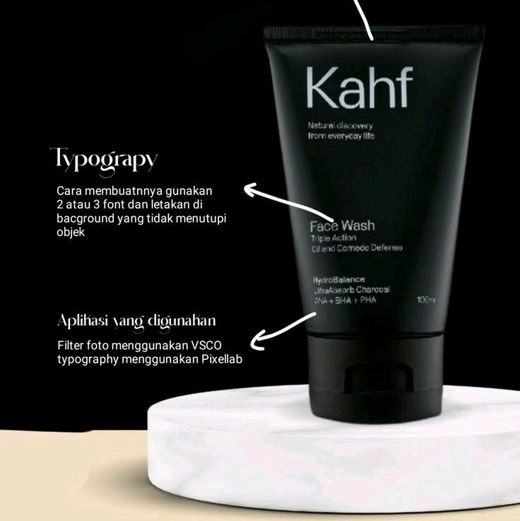 Kahf facial wash dapat menghilangkan komedo dan menyerap minyak berlebih Mencerahkan Pria 0
