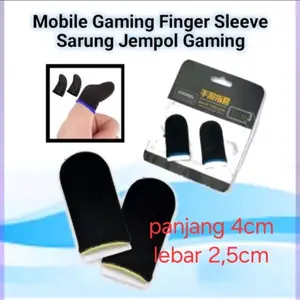 Sarung Jari Jempol Gaming Game Pro Player Sensitif Finger Anti Keringat 1 Paket isi  2 Pcs Touch Screen Free Fire PUBG Mobile Legends ML LOL