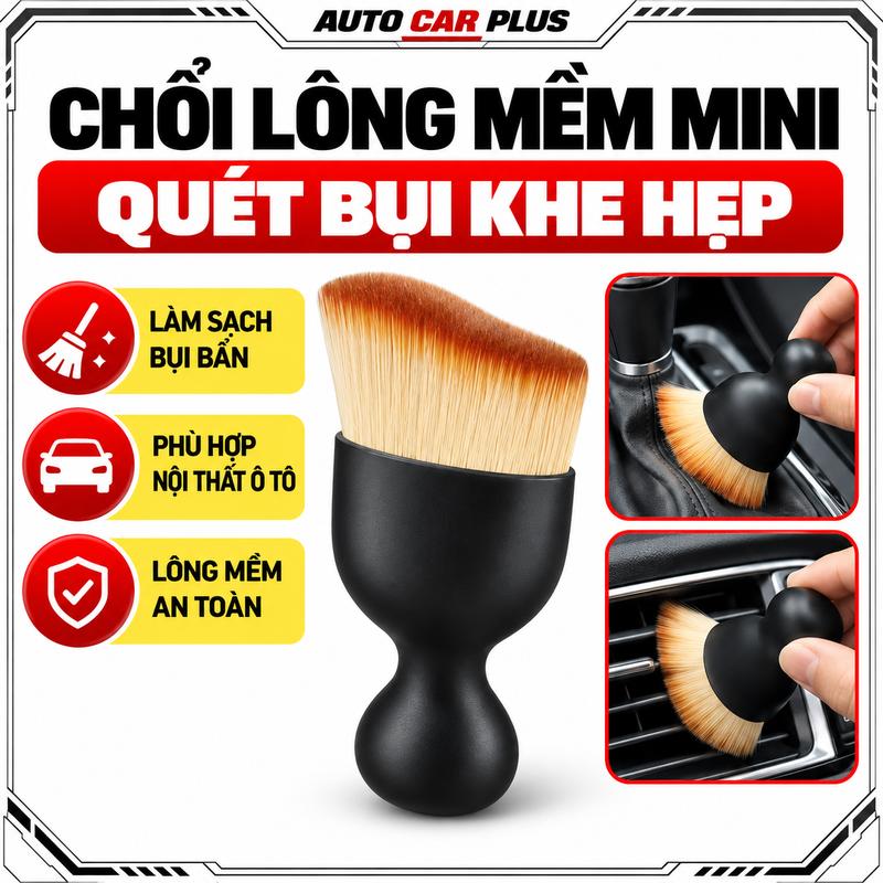 Chổi Mini Lông Tơ Mềm Mại Quét Bụi Nội Thất Ô Tô, Bàn Phím Máy Tính, Khe Hẹp PC, Vệ Sinh Phủi Bụi Linh Kiện