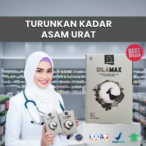 Nawavin Dilamax TURUNKAN KADAR ASAM URAT  | Susu Kambing Membantu| Asam Urat, Rematik dan Nyeri Sendi Alami - 210gr - Bahan, Minuman, Milk Etawa