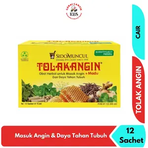 SIDOMUNCUL Tolak Angin Cair Herbal 1 Box Isi 12 Sachet - Masuk Angin Daya Tahan Tubuh OHT GMP ISO HACCP