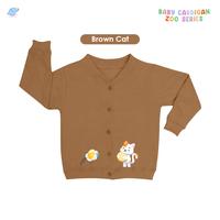 Gambar Elephas Baby Cardigan Zoo Series - Jaket Cardigan Anak  Premium Bahan Baby Terry Lembut Tidak Panas Ada Ukuran Anak Unisex 1-6thn - Brown Cat, S dari elephas.id Kab. Bandung 4 Tokopedia
