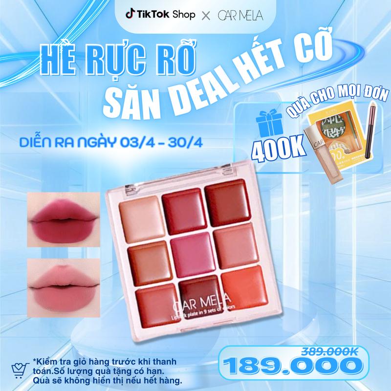 609[DEAL ĐỘC QUYỀN] Bảng Son 9 Ô - 9 Màu Hottrend, Chất Son Lì Mịn, Bám Màu Tuyệt Hảo