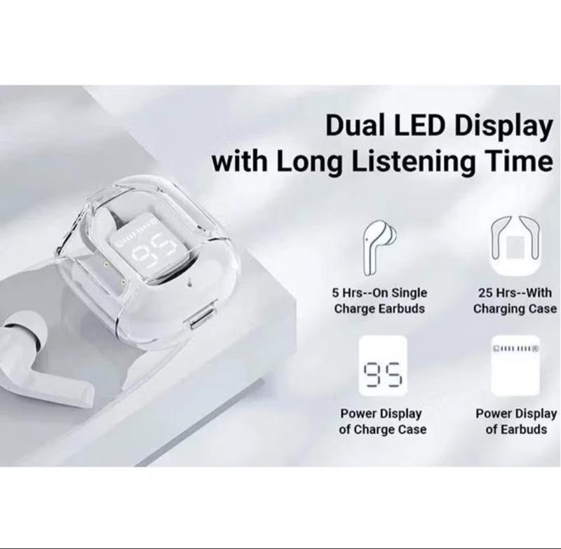 ￼Ultrapods TWS Bluetooth 5.3 Earphone Android with Microphone HiFi Stereo Bass Earbuds