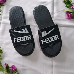 (FEDOR) sandal wanita/sandal hak 3 cm/selop wanita/hitam/ringan/tahan air/phylon/kekinian/elegan/modis/size 37-41 Cewek Sendal Karet