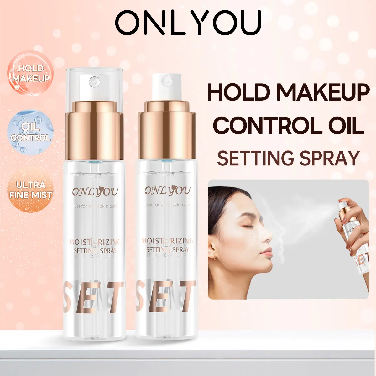 ONLYOU Moisturizing Makeup Setting Spray Long Lasting Oil Control Matte Mist Hydrating Moisturizing【COD】
