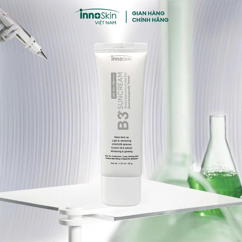 CR V12A - 1 tuýp kem chống nắng Innoskin nano toneup màu xám