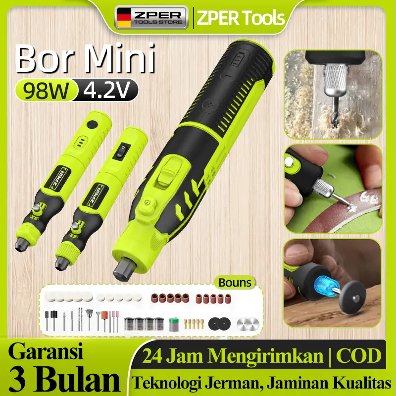 ZPER Bor Mini Drill Grinder Mini Grinda Bor Listrik Penghalus-Alat Gerinda ZP007 gerinda  baut  titanium tunner borr mura h impact  wrench grinda