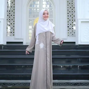 Famehara.id Zayra Abaya Haji dan Umroh Collection Payet Bunga Cantik Premium Wanita