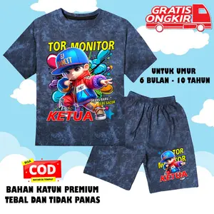 Baju Setelan denim jeans Anak Laki-laki Bahan Katun Soft Adem 6 Bulan-10 Tahun tor monitor ketua