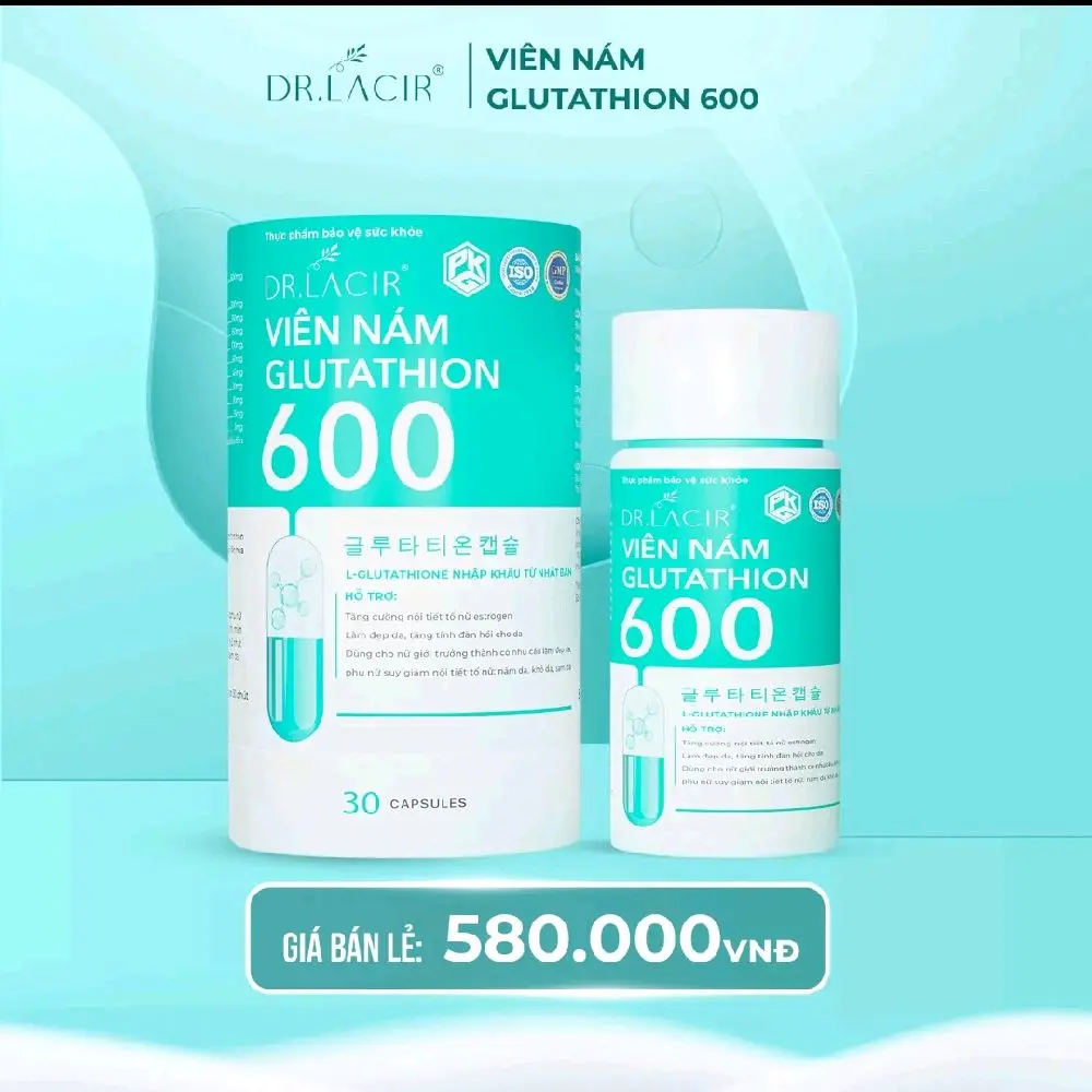 ( nguyên mã ) viên uống glu600mg thực phẩm bổ sung chăm sóc sắc đẹp  glutathione trắng da
