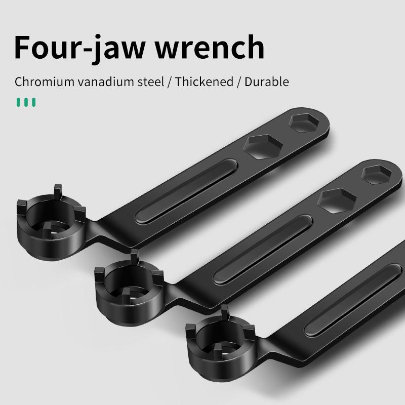 Product Introduction of Four-claw wrench new three-in-one angle grinder wrench grinder special adjustment and disassembly universal thickening wrench 4