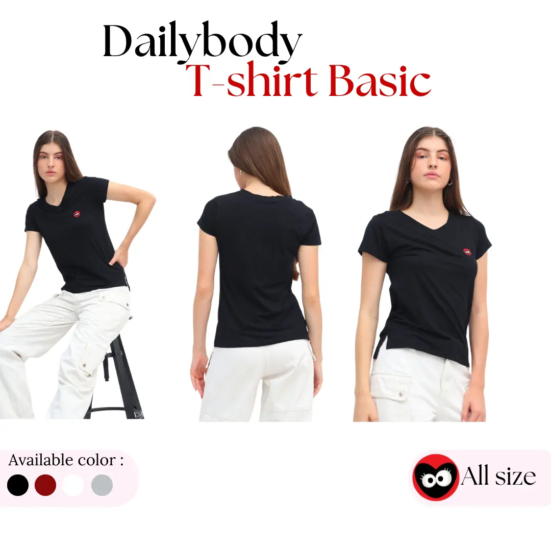 Dailybody | Top T-Shirt Kaos Wanita Basic Lengan Pendek