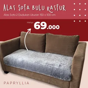 Papryllia - Alas Sofa Bulu Rasfur Ukuran 150x100cm 2 Seater ( 2 Dudukan )
