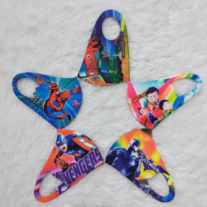 Masker Scuba Anak 1 pcs Karakter Cutting laser Bisa dicuci Motif Cewek Cowok Fashion Karakter Kartun Kain Katun 1