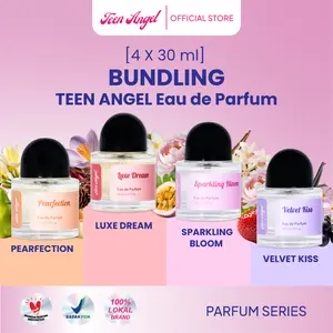 [BUNDLE 4] TEEN ANGEL Eau De Parfum Series Random | Parfum Murah BUY 4 80k 30ml Parfum Wanita Wangi Tahan Lama Black Lily