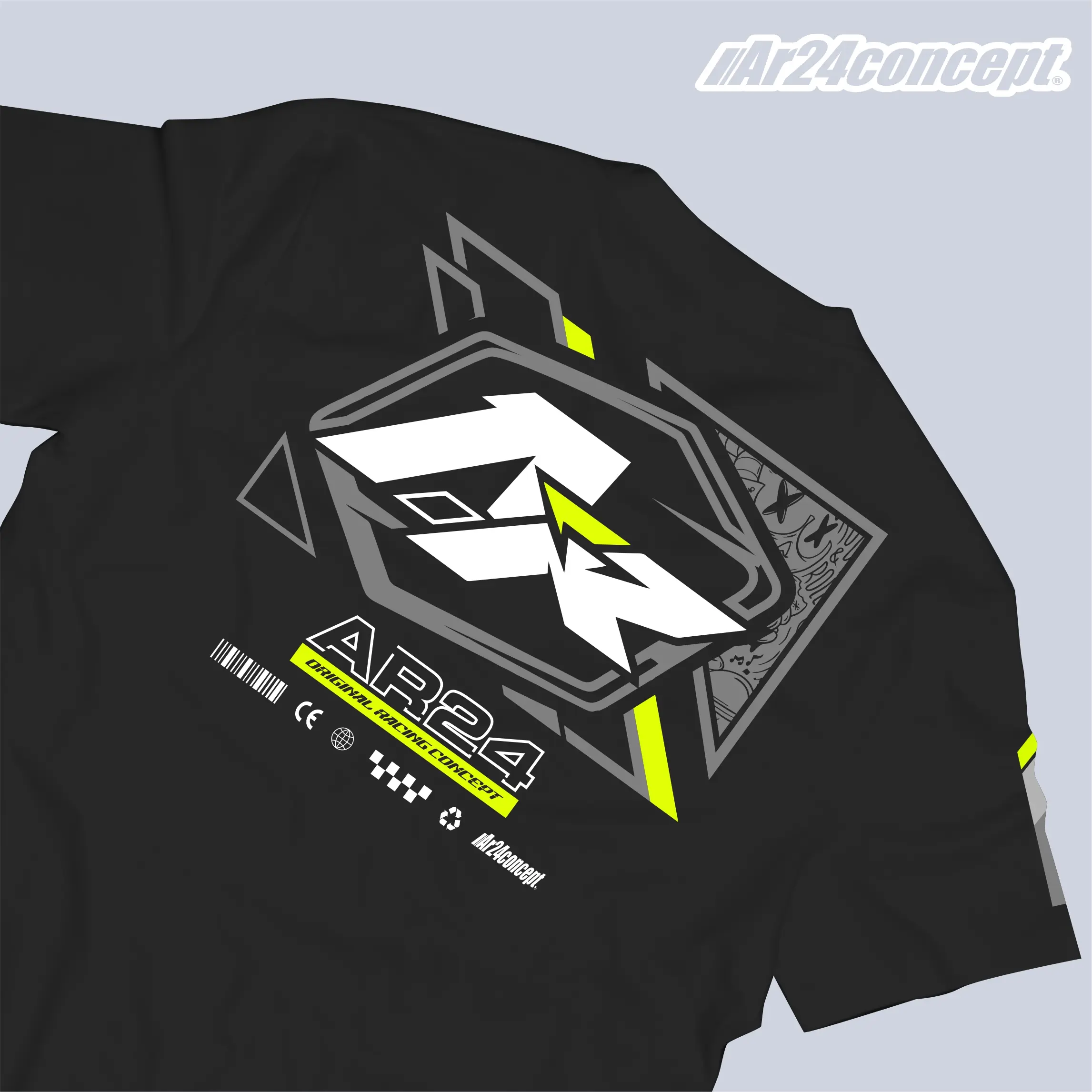 Kaos Distro Racing Cotton Combed 30s Pendek Premium Pria Wanita AR24CONCEPT - Oblong, Baju
