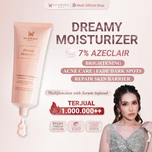 Glowies Beauty Dreamy Moisturizer 80ml Pelembab wajah Formulasi Korea 7% Azeclair Niacinimide Alpha Arbutin 5x Ceramide membantu Mencerahkan Menghilangkan bekas jerawat PIE PIH Memperbaiki Skin Barrier dan Acne Repair Busui Friendly