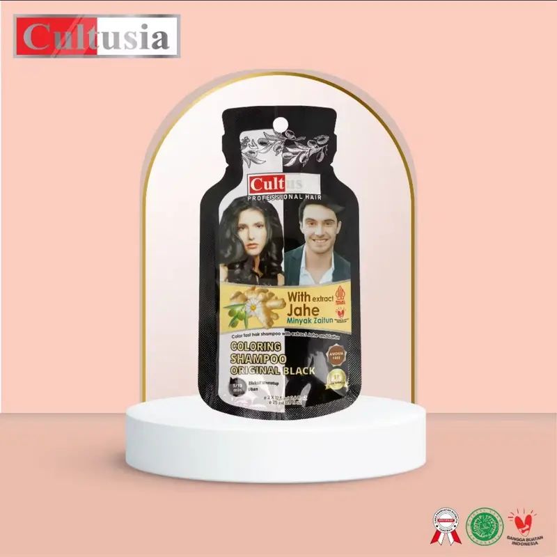 Cultusia Shampoo Original Black & Wood Brown Saset 25ml 2