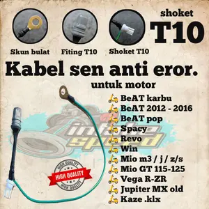 Soket fiting sen LED T10 anti eror berdioda kabel dioda sen