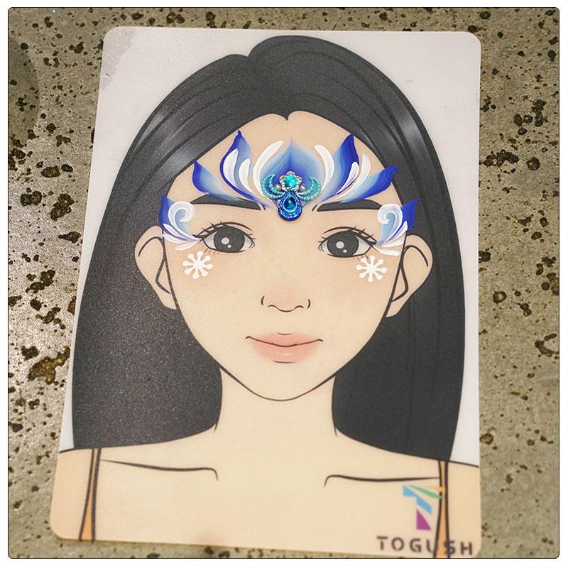 Product Introduction of OPHIR TOGUSH A4 Face Paint Practice Board, Reusable Colored Makeup Practice Template 11