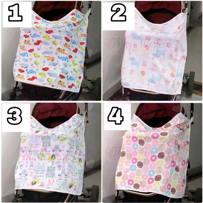 [SG SELLER] Nursing Shawl (Type D) Breastfeeding Cover Stroller Car Seat Cot Comfortable Breathable Light Weight 0