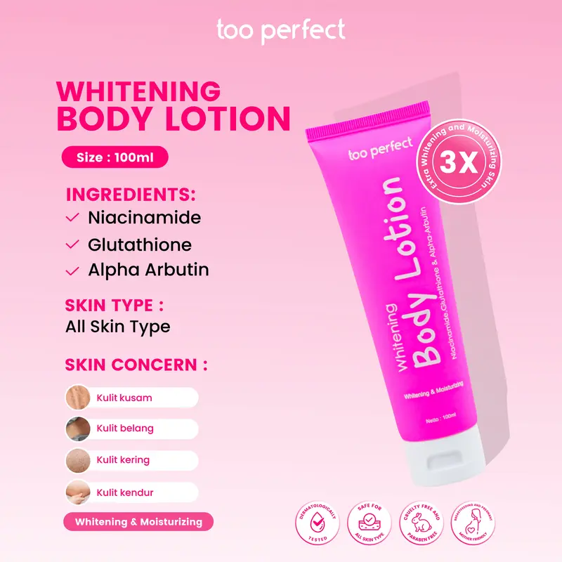 Crystal Pink Body Toner by TOO PERFECT - Shop | Tokopedia