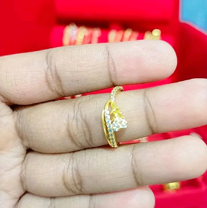 cincin permata bunga pinus love premium
