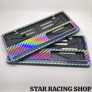 TEMPAT PLAT NOMOR MOTOR KARBON PELANGI COVER TEMPAT DUDUKAN KARBON PELANGI 1 PASANG / RUMAH PLAT NOMOR HONDA KARBON PELANGI Motorcycle