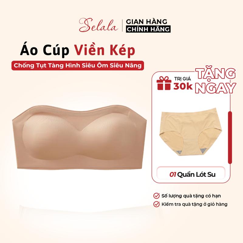 Áo Lót Nữ Bra Không Dây Không Lộ Có Mút Đệm Chống Xệ Chống Trượt Không Tụt Selala AC34