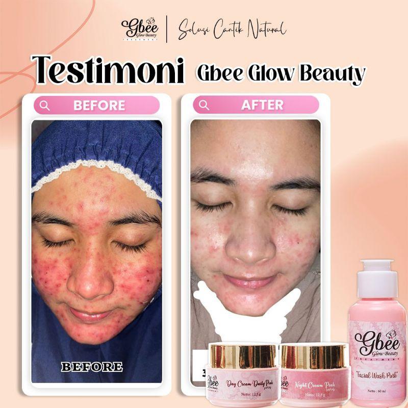 Promo Night Cream Pink Gbee Glow Beauty Skincare Perawatan Kulit Wajah 6