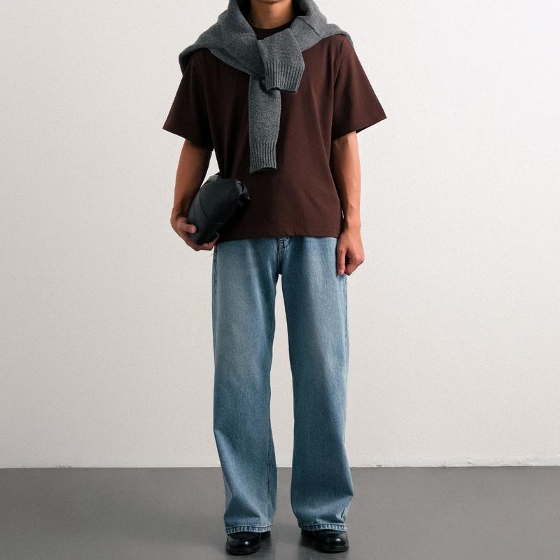 [SALE ĐÓN HÈ] Quần Jeans Nam Nữ Form Wide Leg Ống Rộng Dáng Suông – Andrew Wide Leg Jeans | B Brown Studios 4