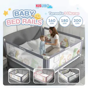 [Free Konektor] KISUBO Baby Bed Rails Safe Pagar Pengaman Kasur Tidur Bayi Bedrail [Harga Per Sisi]