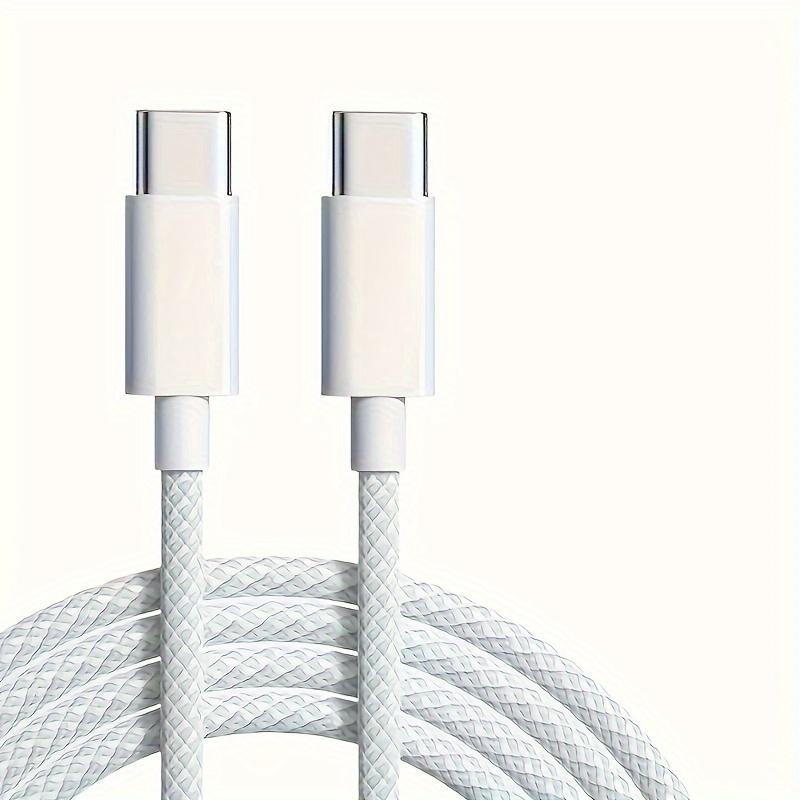 Cáp USB-C sang C Bện, chiều dài 3,3ft, Tương thích với iPhone 15, iPhone 15 Plus / 15 Pro / 15 Pro Max, iPad Pro 12,9 / 11 inch, iPad Air, Sạc nhanh Power Delivery 50-80W, Chất liệu Nylon, Hình tròn, Sạc USB, Đầu nối Type-C, 1 cái 5