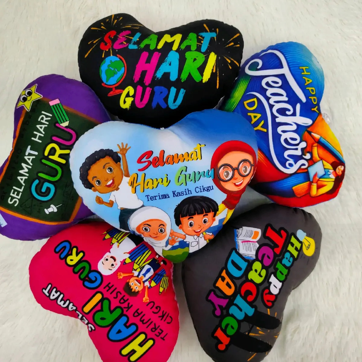 Gift Teachers Day Teacher's Gift Love Pillow Hari Guru Happy Teachers Day Bantal Love