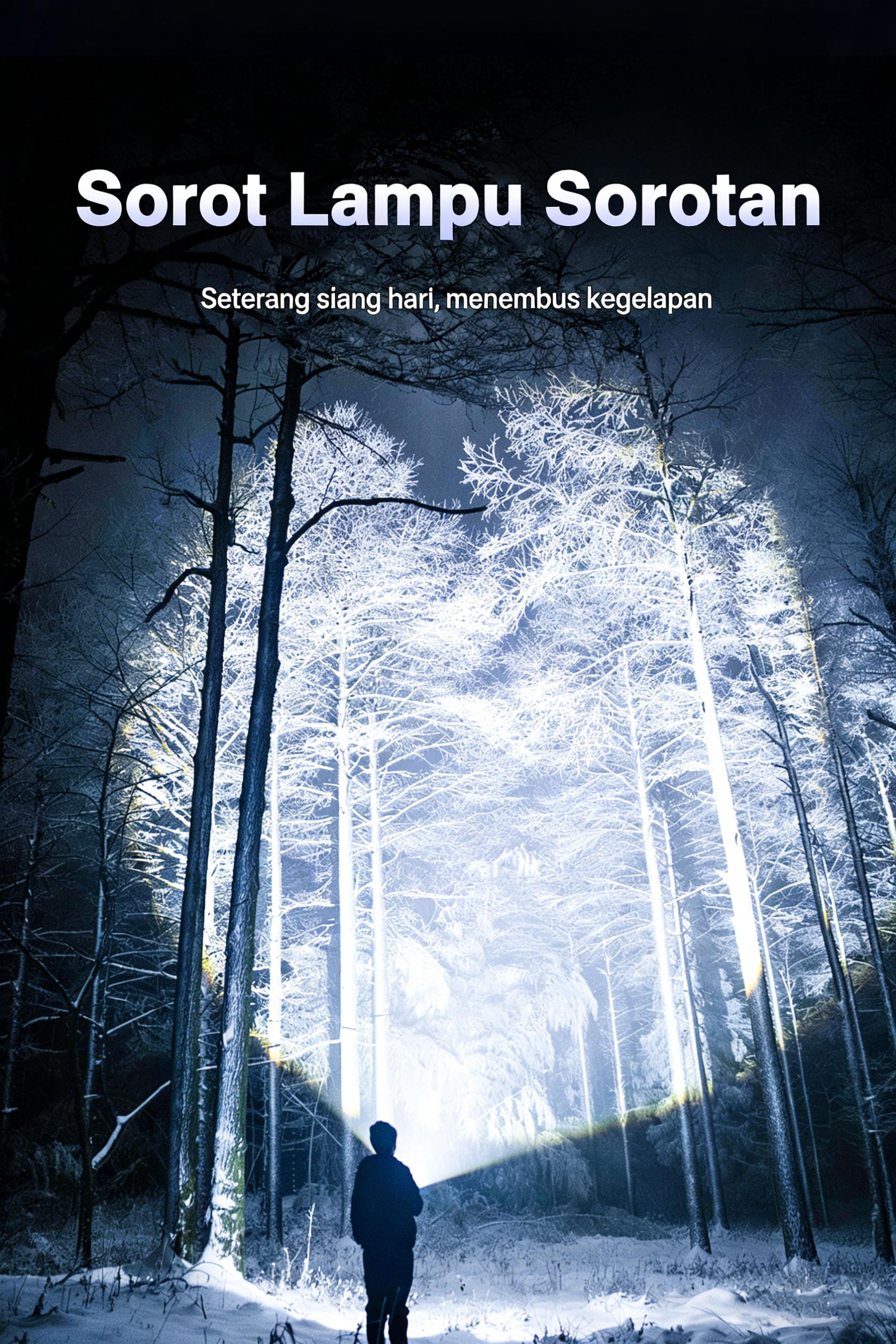 FLASHVOY Senter Laser Putih BF04 Super Terang 1800LM Jarak Jauh 1000M Bisa Zoom Fokus Powerbank 5000mAh Awet 30 Jam Type-C Waterproof IP44 Body Metal Aluminium Senter Polisi Security Outdoor Camping Hiking Original COD Camping