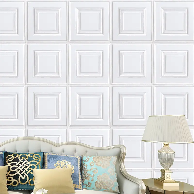 PROMO Wallpaper Sticker 3D Foam Wallfoam Dekorasi Kamar Rumah model Kotak perlembar