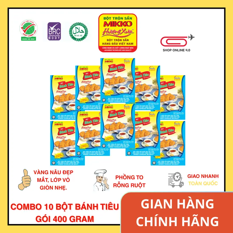 Bột bánh tiêu Mikko Hương Xưa gói 400g - Hàng chính hãng. 4