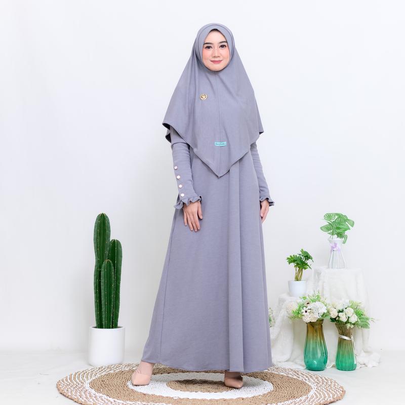 Gamis Arafah Bahan Snowy Knit Premium Adem Dan Lembut Anti Panas 0