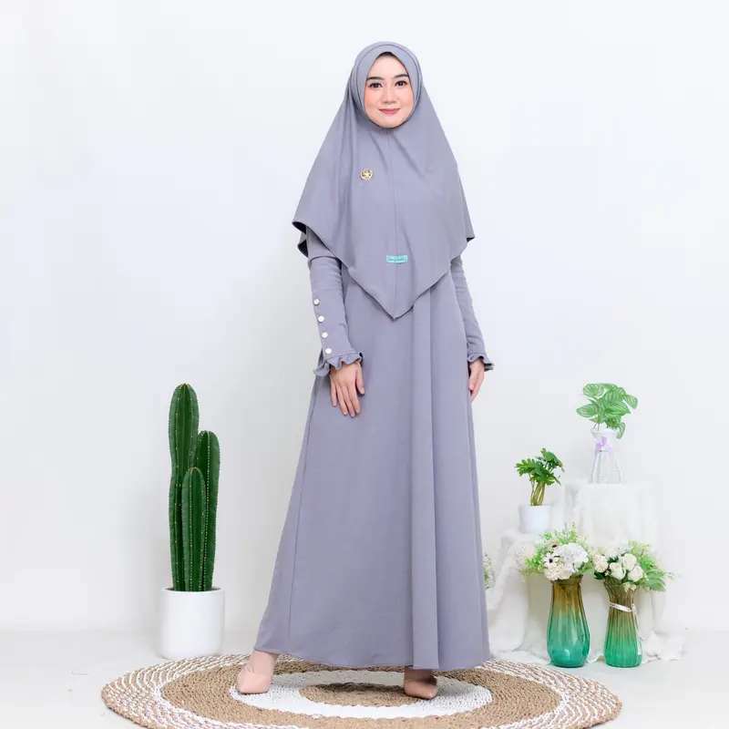 Gamis Arafah Bahan Snowy Knit Premium Adem Dan Lembut Anti Panas 0