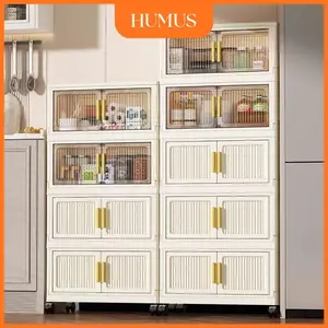 【50-60 CM】 HUMUS - Lemari Plastik Serbaguna Lemari Plastik Susun Lemari Plastik Baju Anti ribet ( 2-6 SUSUN)