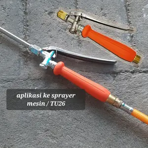 Gagang Pencetan Tangki semprot Elektrik Manual Mesin TU26 Kuningan Brass Metal Handle Trigger Kran