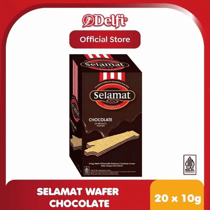 Gambar Selamat Wafer Chocolate Box 10 gr - isi 20 pcs dari DELFI OFFICIAL STORE Kota Administrasi Jakarta Timur Tokopedia