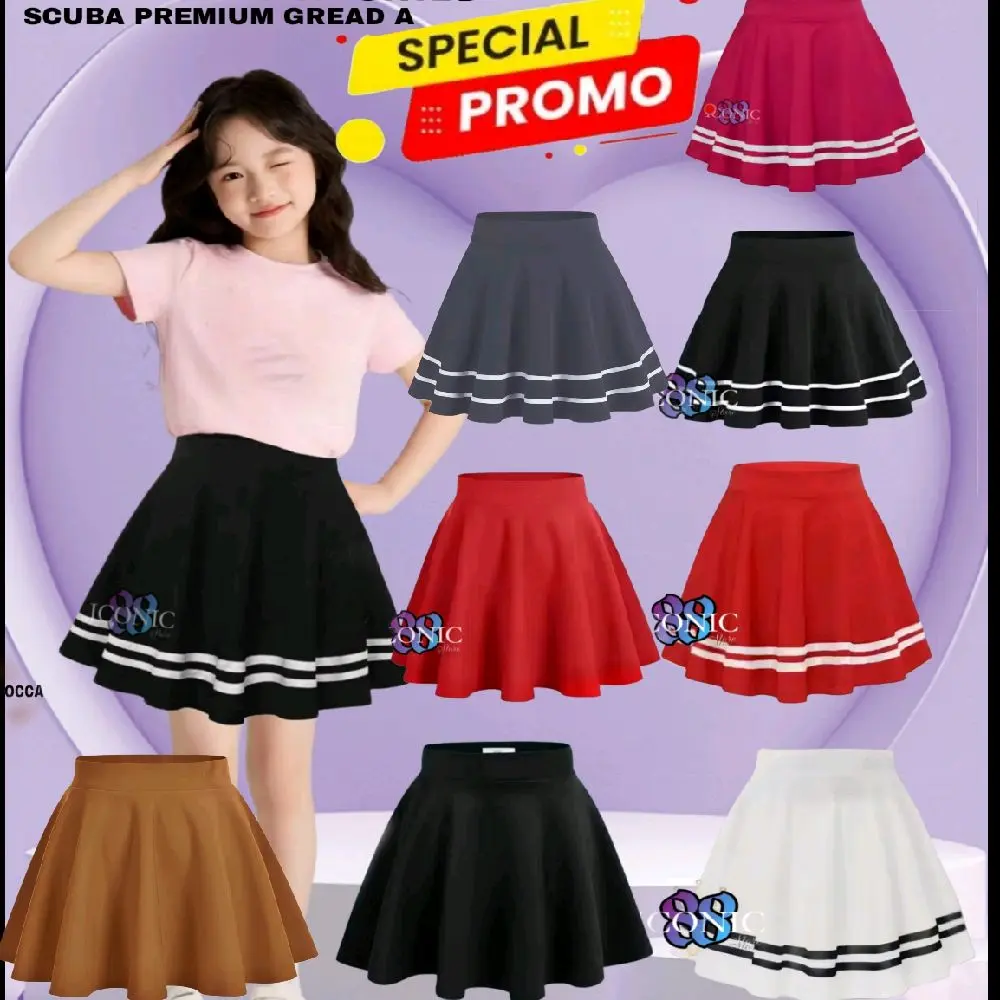 Rok Anak Perempuan Rok mini Anak Perempuan Rok Olahraga Rok viral Terbaru Bahan Scuba Premium Grad A Bawahan Anak Terlaris Fashion  pants  girl   pants  girl short Plisket Rok  Anak short  pants  girl rok  flare  anak Pendek