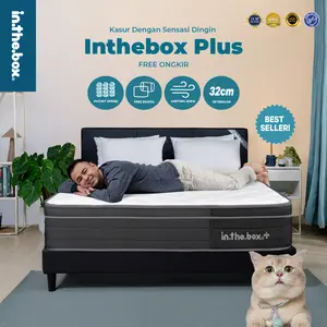 [Free Kasur Lipat] Kasur Dingin Spring Bed IN THE BOX PLUS - FREE Bantal