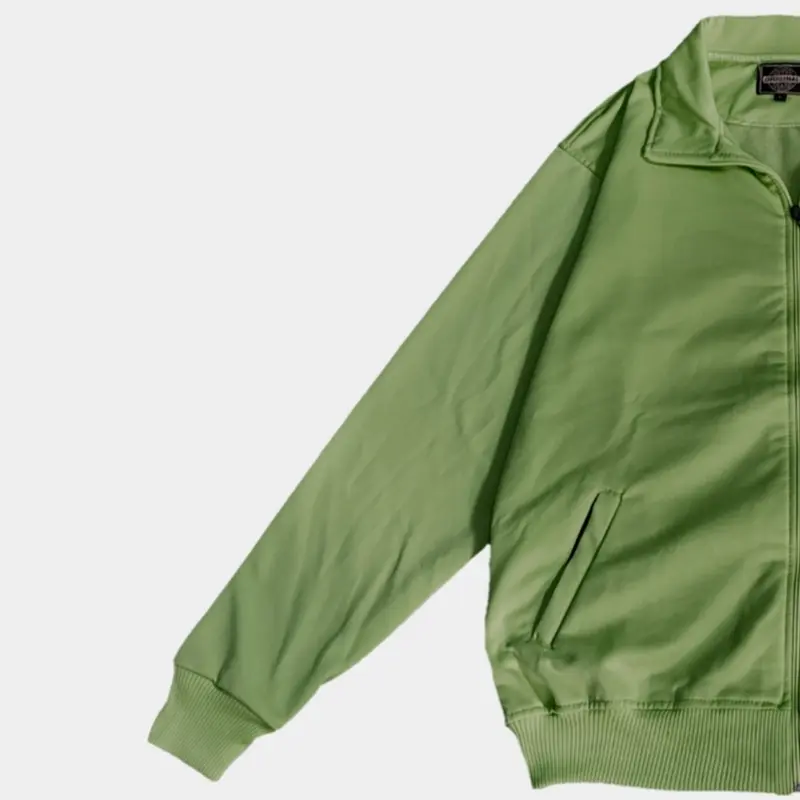 Jaket Tracktop Polos / Tracktop Jaket Polos Hijau Army Casual Pria/Wanita 2