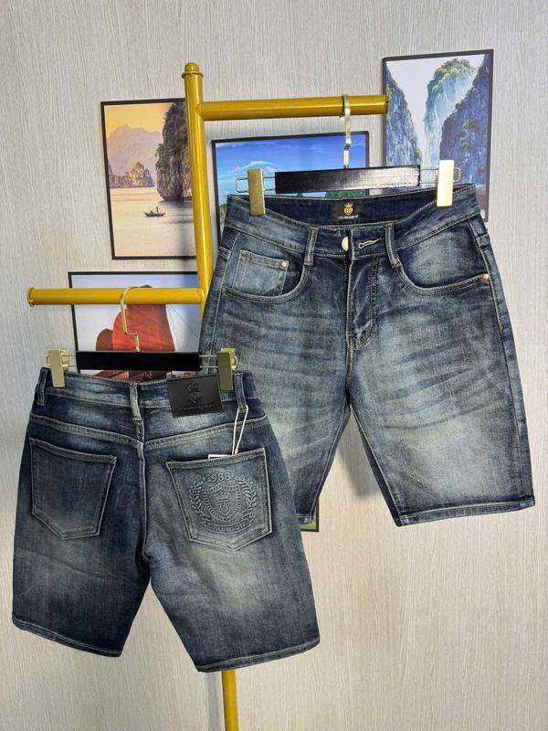 Quần short jean nam Mã QC THFashion chất vải denim cao cấp co giãn  màu khói nhạt size 28 29 30 31 32 33 35 36 Menswear Có Túi Pants