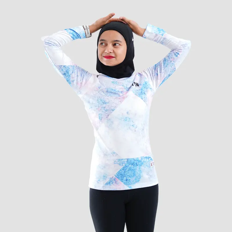 Jerjhon Jersey Lari Women Slimfit - Run Series Fun Flow 2.0 pelindung sinar uv Wanita Panjang 2