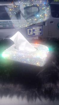 Product Review of Kotak Tisu Mobil Full Bling Permata Bunga Gunaier Car from E** 0